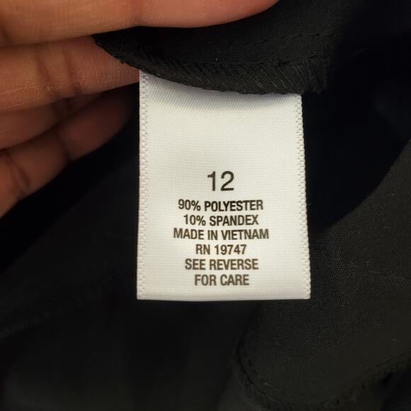 Roz & Ali Black Classic Fit Ankle Pants Size 12 NWT - Picture 7 of 8